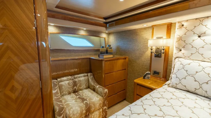 Slide: The Image of 2013 Viking 76 Convertible- REEL FIRE- Master Stateroom - 26