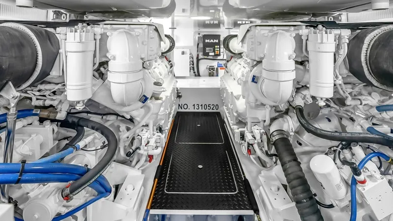 Slide: The Image of Engine Room with Dual MAN Engines - 6