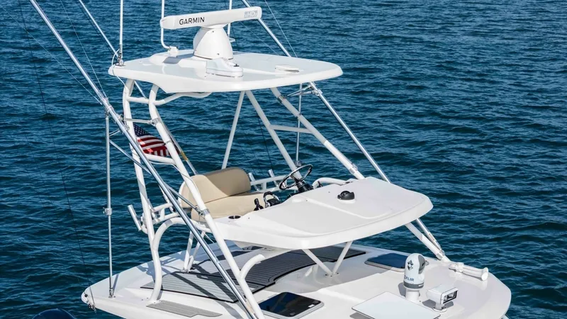 Slide: The Image of 2018 Pursuit 385 Offshore "TAG TEAM" - Flybridge with Dual Helm Stations - 3