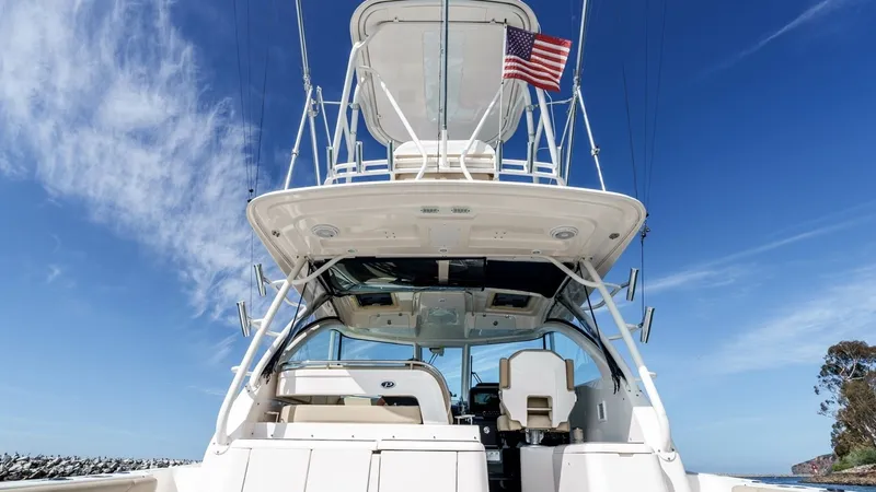 Slide: The Image of 2018 Pursuit 385 Offshore "TAG TEAM" - Flybridge and Helm View - 24