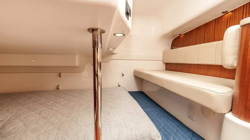Slide: The Image of 2018 Pursuit 385 Offshore "TAG TEAM" - Cozy Guest Cabin with Seating - 11