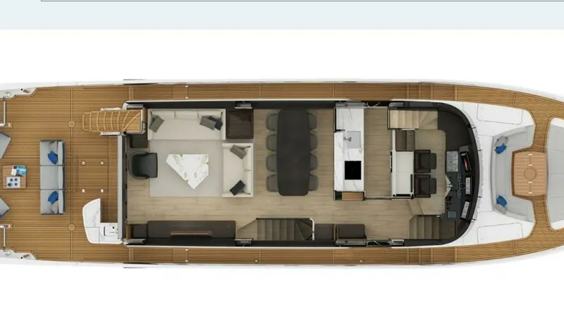 Slide: The Image of Main Deck Layout with Salon and Galley - 106