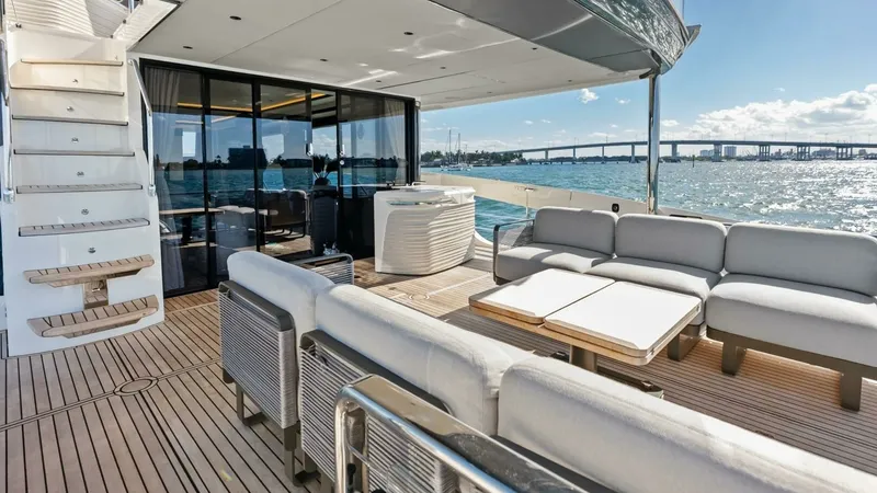 Slide: The Image of Spacious Aft Deck with Seating Area - 51