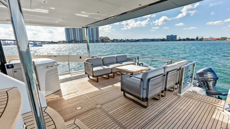Slide: The Image of Spacious Aft Deck with Seating - 72