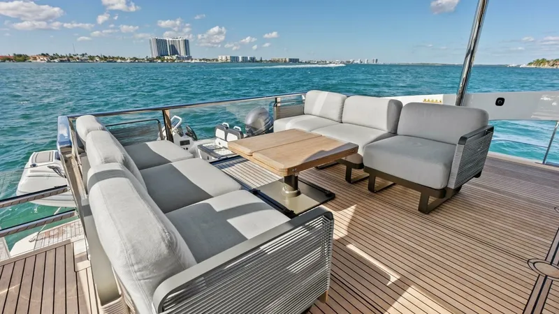 Slide: The Image of Spacious Aft Deck with Lounge Seating - 73