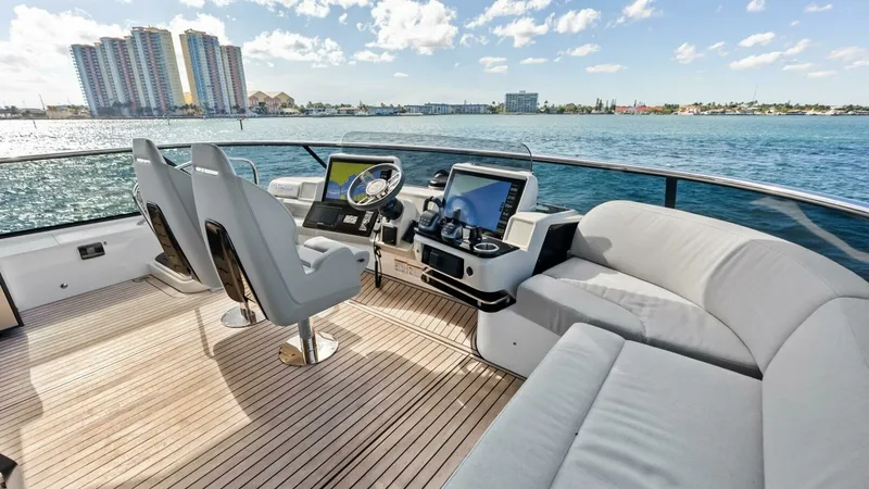 Slide: The Image of Flybridge Helm and Seating Area - 62