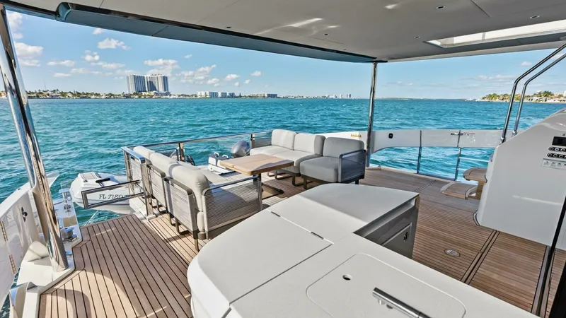 Slide: The Image of Spacious Aft Deck with Lounge Seating - 68