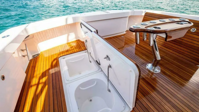 Slide: The Image of Teak Cockpit with Fishing Amenities - 57