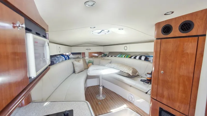 Slide: The Image of 2008 Fountain 38 Sportfishing Cruiser - "SWIFT SERENITY": Spacious Salon with Dinette - 3