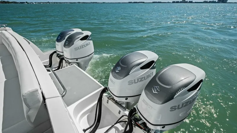 Slide: The Image of 2018 Outboard Express Catamaran 47 - Engine - 50