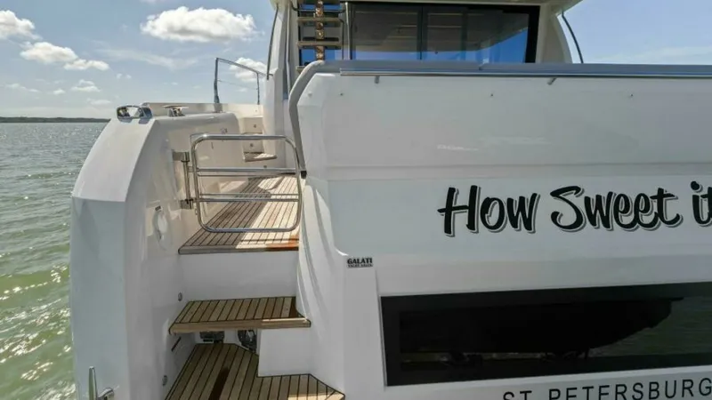 Slide: The Image of 2022 59 Prestige Flybridge - How Sweet It Its - Swim Platform - 6
