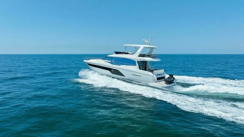 Slide: The Image of 2022 59 Prestige Flybridge - How Sweet It Its - Running Profile - 80