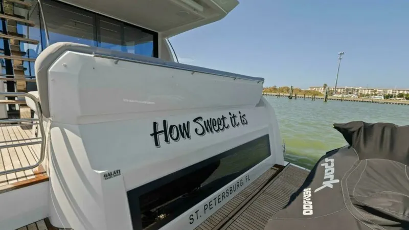 Slide: The Image of 2022 59 Prestige Flybridge - How Sweet It Its - Swim Platform - 5