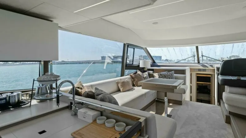 Slide: The Image of 2022 59 Prestige Flybridge - How Sweet It Its - Salon Overview - 2