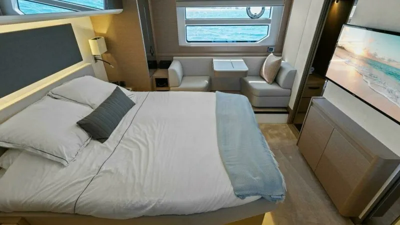 Slide: The Image of 2022 59 Prestige Flybridge - How Sweet It Its - Master Stateroom - 24