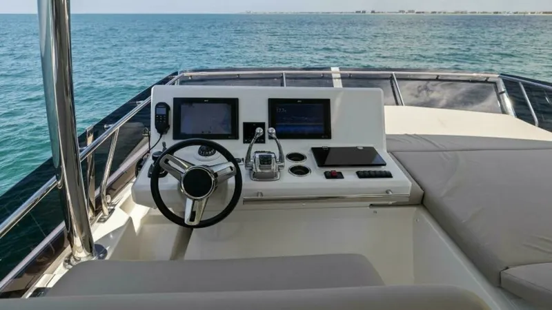 Slide: The Image of 2022 59 Prestige Flybridge - How Sweet It Its - Flybridge Helm - 44