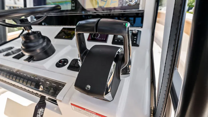 Slide: The Image of Helm Station with Throttle Controls - 19