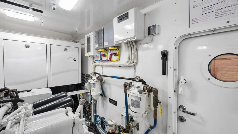 Slide: The Image of Engine Room with Control Panels - 62