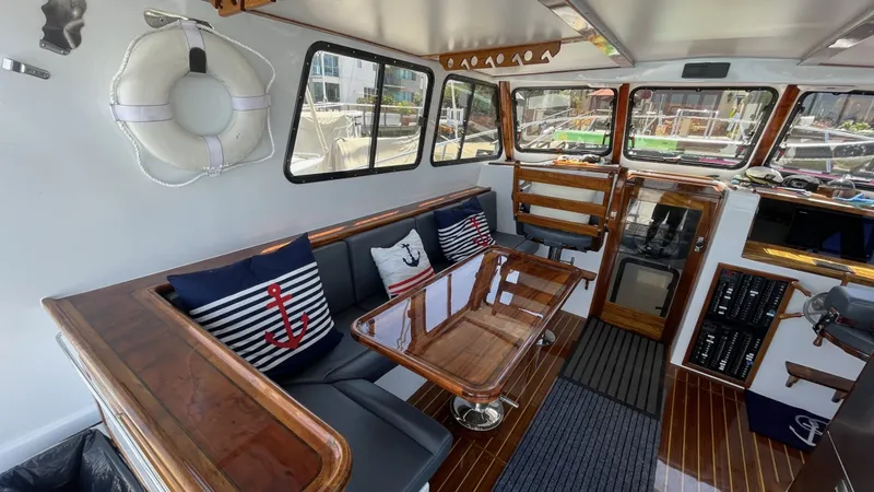 Slide: The Image of 2019 Donelle 35 Flybridge Sportfish "BEAR FLAG 3.0" - Flybridge Salon with Seating Area - 6