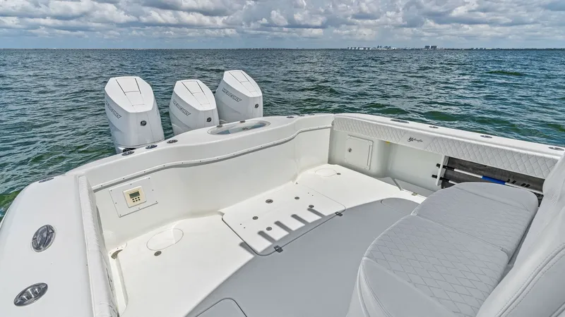 Slide: The Image of Spacious Aft Deck with Triple Engines - 5