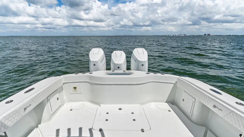 Slide: The Image of Spacious Aft Deck with Triple Engines - 8