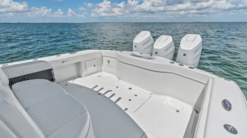 Slide: The Image of Spacious Aft Deck with Triple Engines - 7
