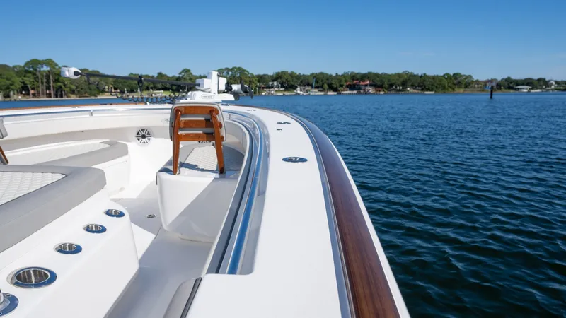 Slide: The Image of Bow Area with Seating and Rod Holders - 9