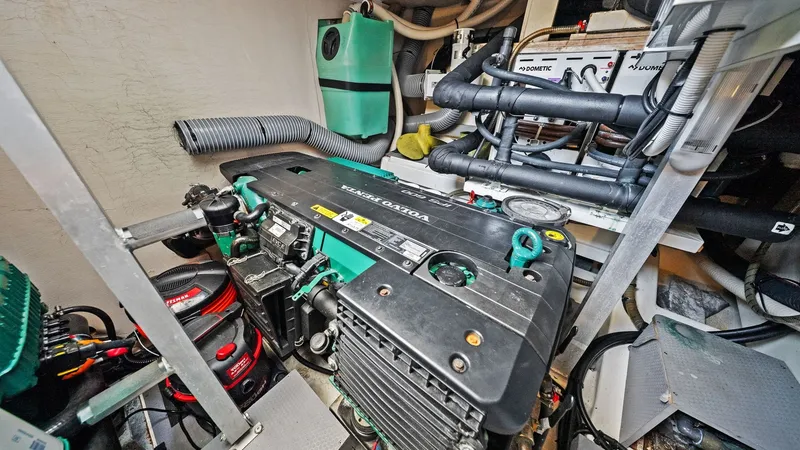 Slide: The Image of Engine Room with Volvo Penta Engine - 74