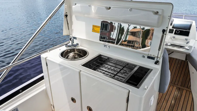 Slide: The Image of Flybridge Galley with Grill and Sink - 22