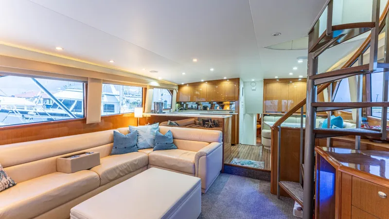 Slide: The Image of Spacious Salon with Galley View - 4