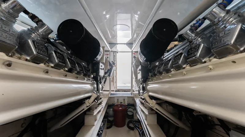 Slide: The Image of Engine Room with Twin Engines - 41