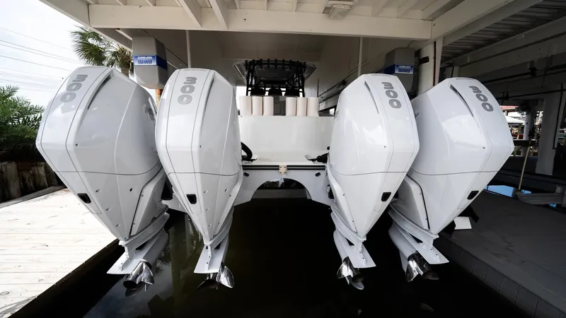 Slide: The Image of Quad Outboard Engines on Transom - 15