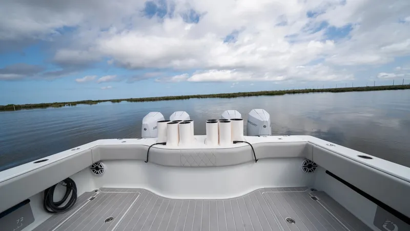 Slide: The Image of Aft Deck with Fishing Rod Holders - 14