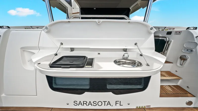 Slide: The Image of Aft Deck Outdoor Kitchen Area - 107
