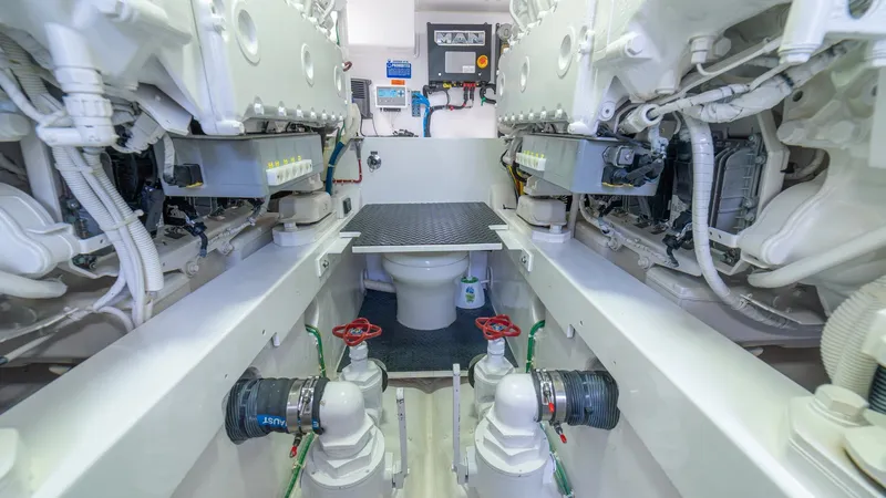 Slide: The Image of Engine Room with Dual Engines - 108