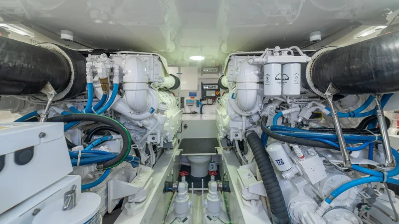 Slide: The Image of Engine Room with Dual Engines - 103