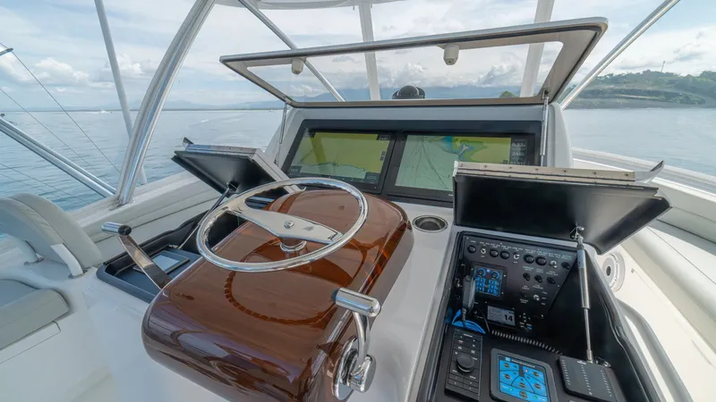 Slide: The Image of Flybridge Helm Station with Electronics - 61