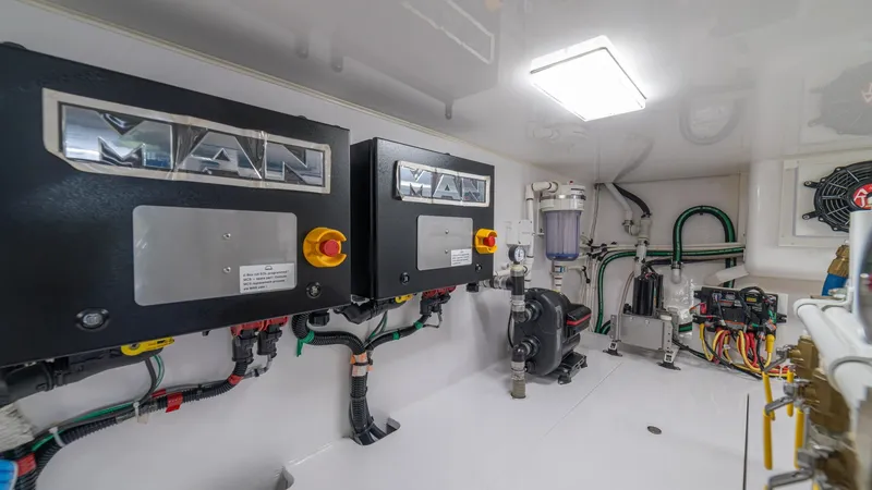 Slide: The Image of Engine Room with MAN Engines - 111