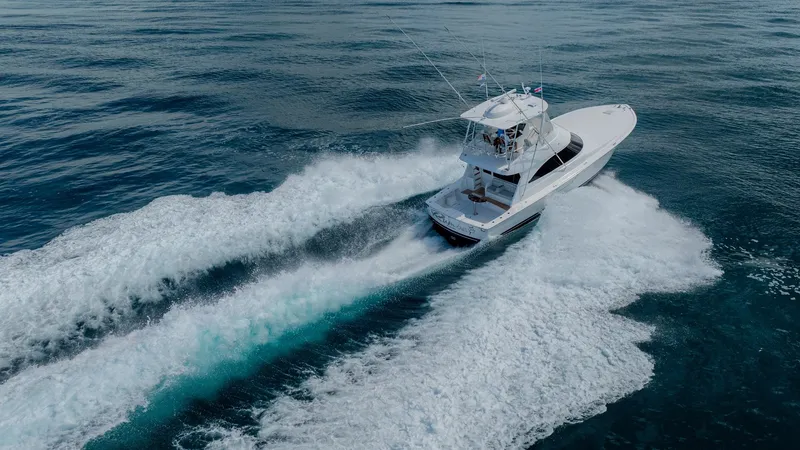 Slide: The Image of Aerial View of Viking 48 Convertible - 119