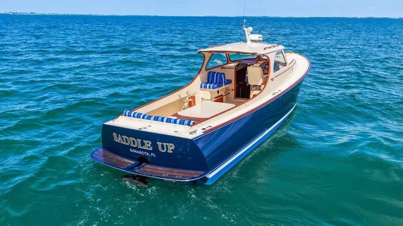 Slide: The Image of 1998 36 Hinckley Picnic Boat Profile - 45