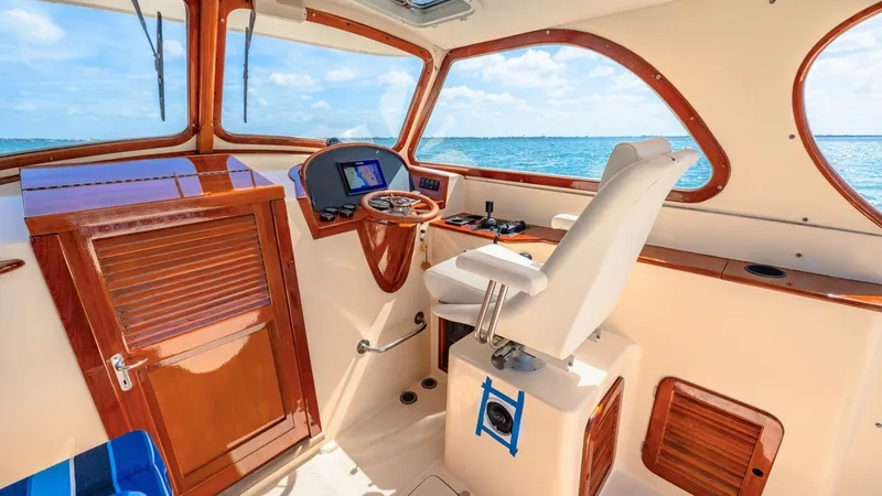 Slide: The Image of 1998 36 Hinckley Picnic Boat Cockpit - 23