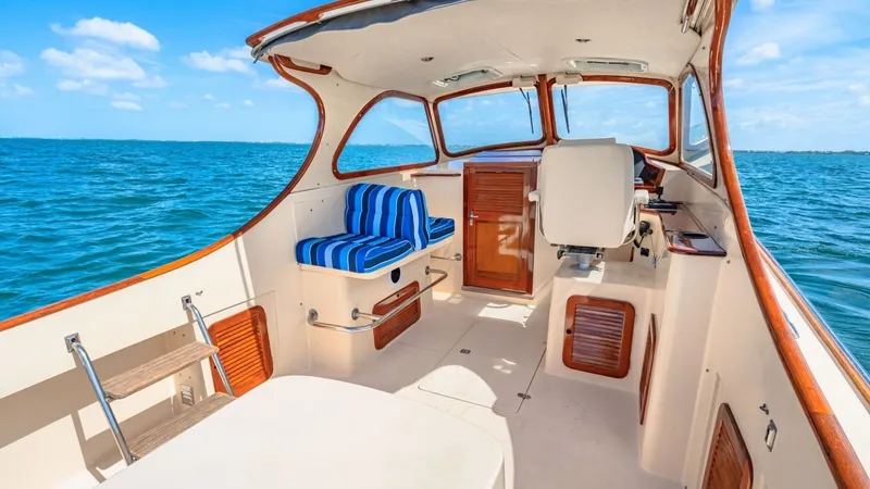 Slide: The Image of 1998 36 Hinckley Picnic Boat Cockpit - 20