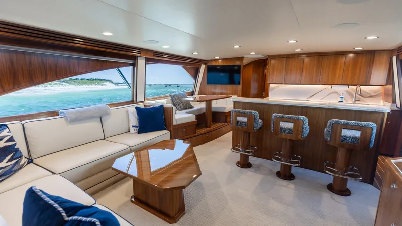 Slide: The Image of Salon and Galley with Island Bar - 12
