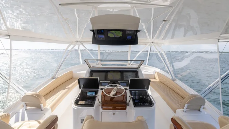 Slide: The Image of Flybridge Helm with Dual Seating - 4