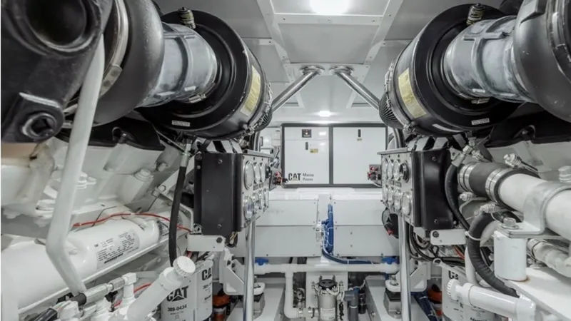 Slide: The Image of Engine Room with Twin CAT Engines - 23