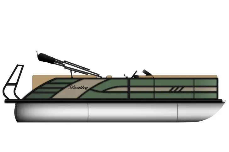 The Image of 2027 Bentley Pontoons Elite 223 Admiral, side view, luxury pontoon boat design. - 0