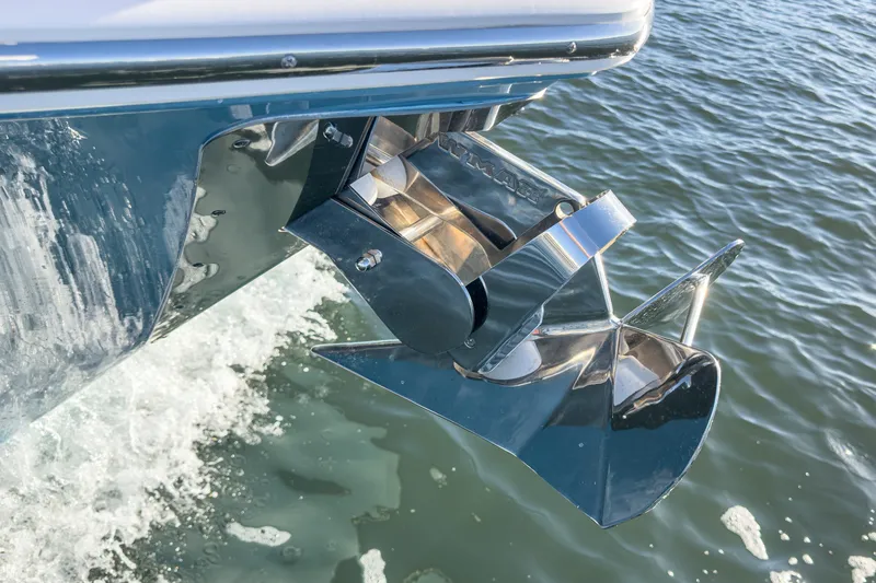 Slide: The Image of 2021 Tiara C 44 Coup anchor detail in water. - 50