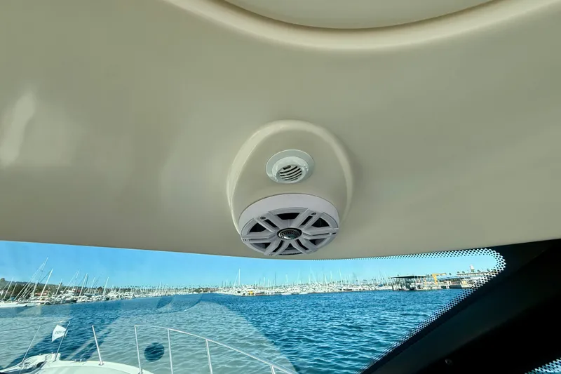 Slide: The Image of Interior view of 2006 Tiara Yachts 3600 Sovran with speaker, overlooking marina. - 60