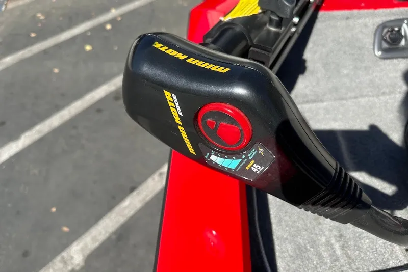 Slide: The Image of Close-up of a Minn Kota trolling motor on a 2012 Tracker Pro Team 175 TXW boat. - 21