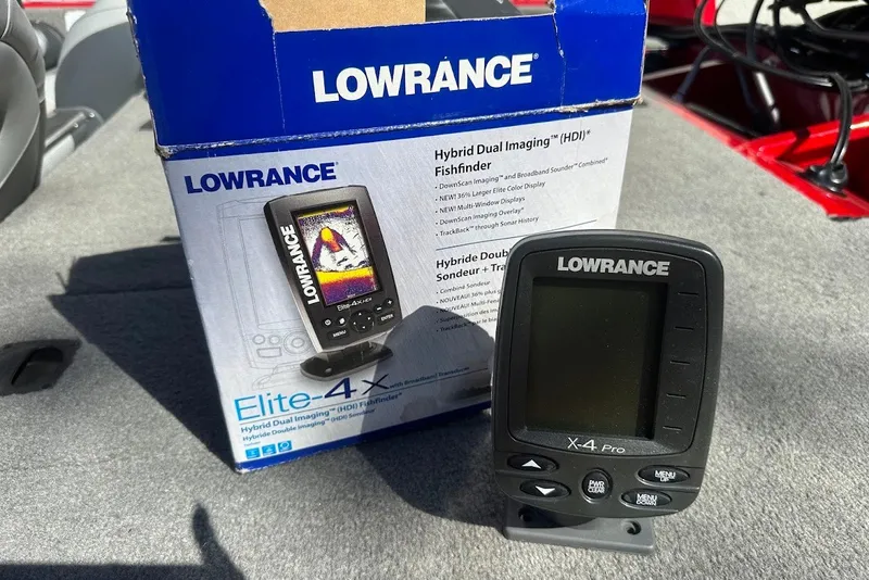 Slide: The Image of Lowrance Elite-4X fishfinder on 2012 Tracker Pro Team 175 TXW boat. - 28